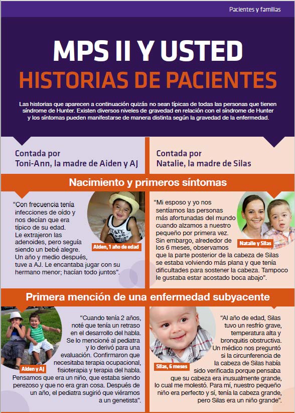 Historias de pacientes con síndrome de Hunter: MPS II and You  (La MPS II y usted)