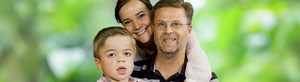 Silas, who lives with Hunter syndrome, and his parents